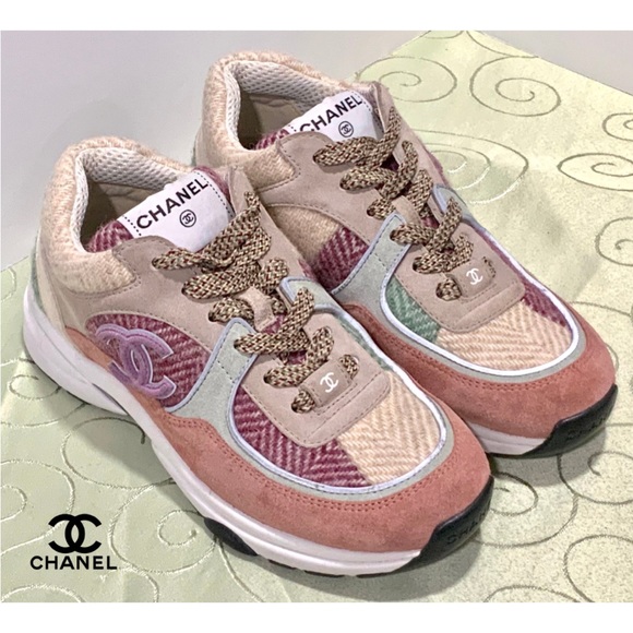 🎉Chanel CC Logo Low Top Tweed Sneakers. G39697. 2022. Women’s size 36 EU - Picture 4 of 16
